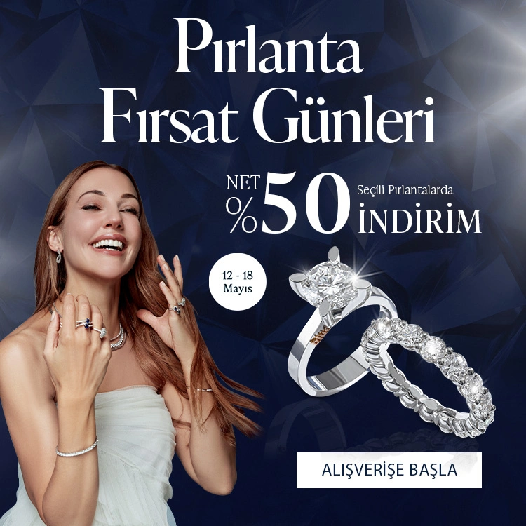 Pırlanta mücevher alışverişinizde ilk üyeliğe özel 1.000 TL hediye indirim çeki! Yüzük, kolye, küpe, bilekliklerde Blue Diamond ayrıcalığını keşfedin.                                          
