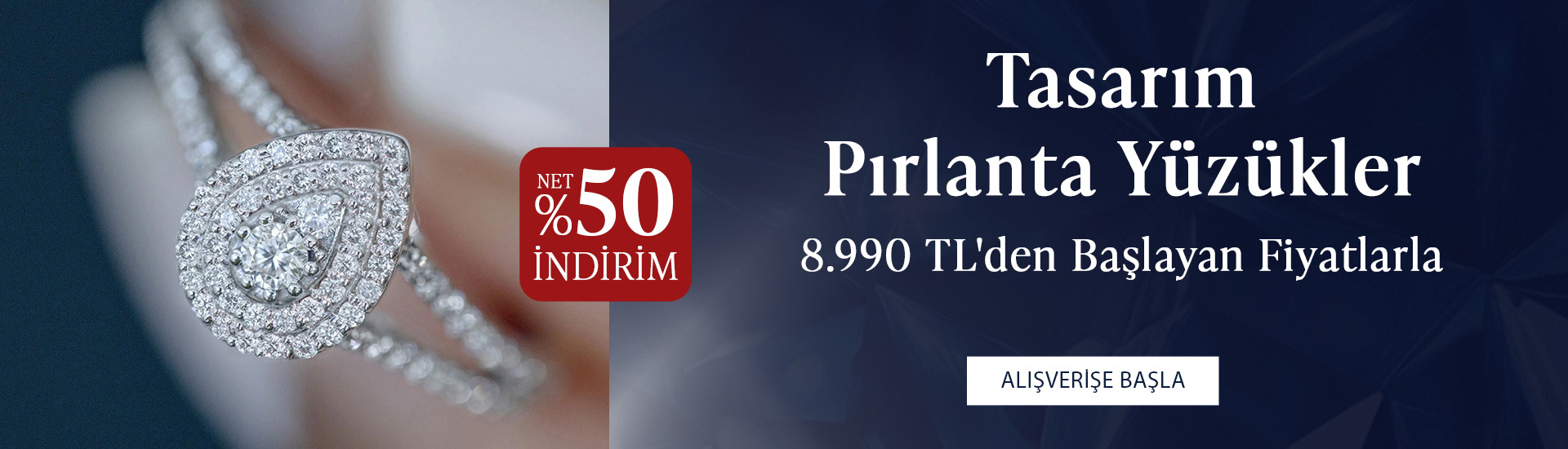 Pırlanta mücevher alışverişinizde ilk üyeliğe özel 1.000 TL hediye indirim çeki! Yüzük, kolye, küpe, bilekliklerde Blue Diamond ayrıcalığını keşfedin.                                                            