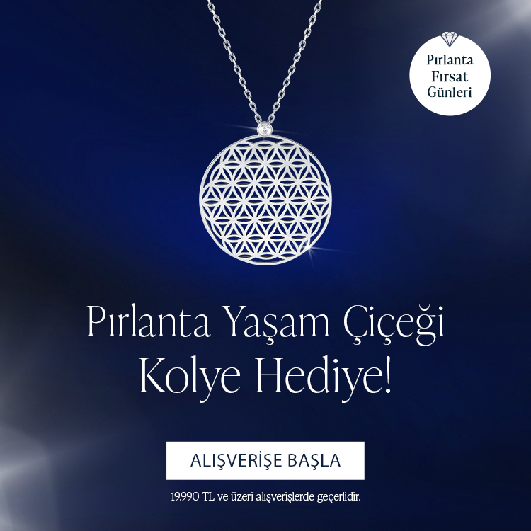 Pırlanta Yaşam Çiçeği Kolye hediye