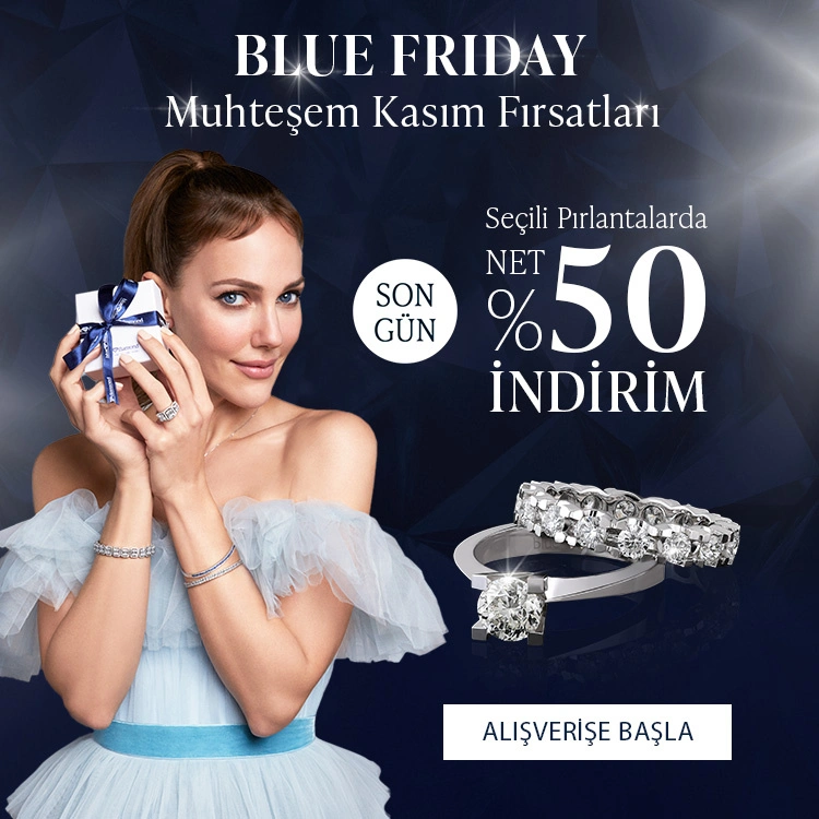 Pırlanta mücevher alışverişinizde ilk üyeliğe özel 1.000 TL hediye indirim çeki! Yüzük, kolye, küpe, bilekliklerde Blue Diamond ayrıcalığını keşfedin.              