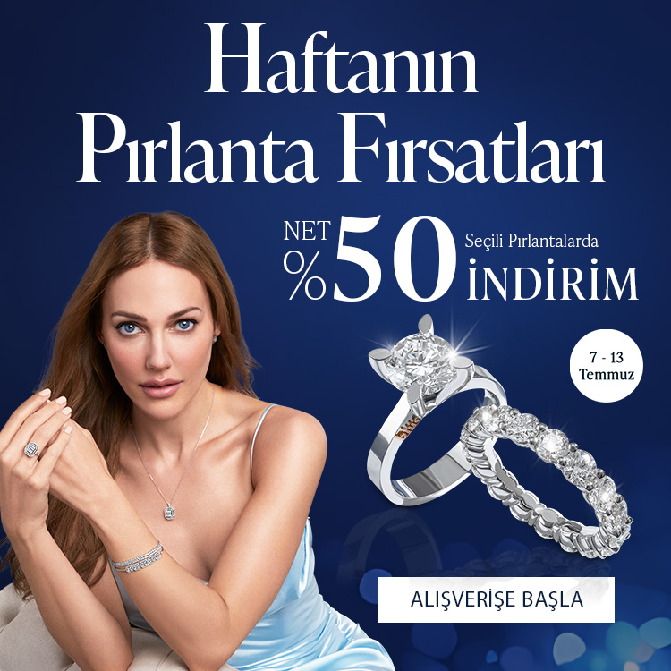 Pırlanta mücevher alışverişinizde ilk üyeliğe özel 1.000 TL hediye indirim çeki! Yüzük, kolye, küpe, bilekliklerde Blue Diamond ayrıcalığını keşfedin.                                                            