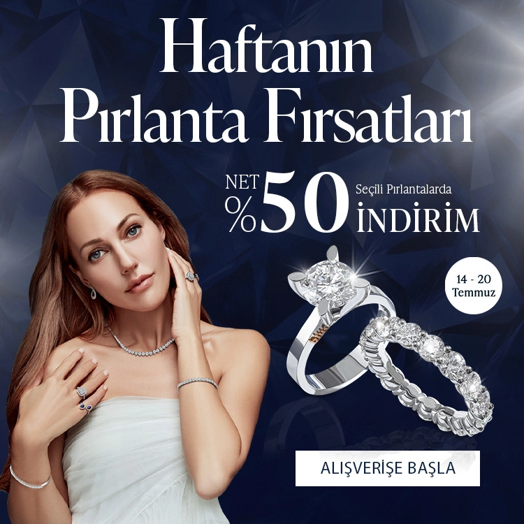 Pırlanta mücevher alışverişinizde ilk üyeliğe özel 1.000 TL hediye indirim çeki! Yüzük, kolye, küpe, bilekliklerde Blue Diamond ayrıcalığını keşfedin.                                                            