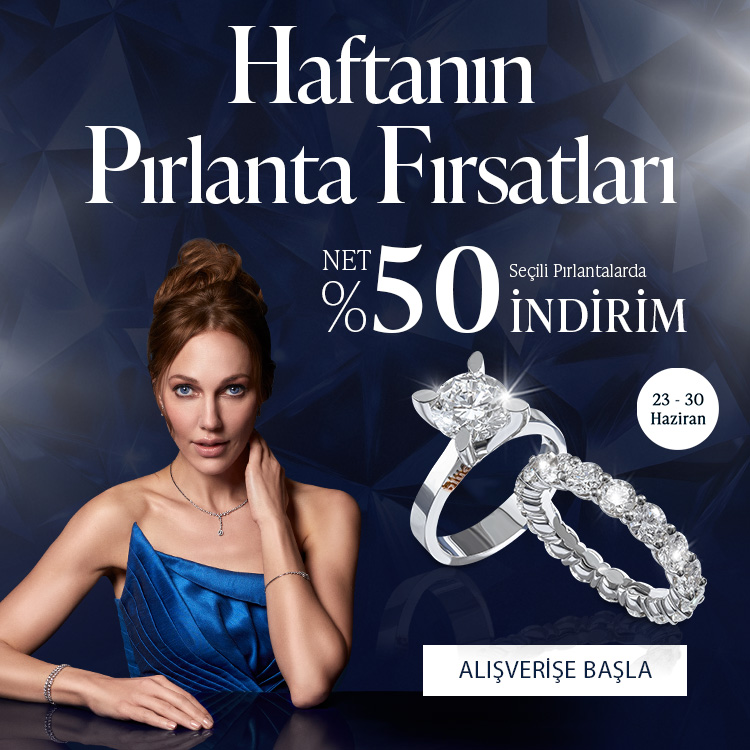 Pırlanta mücevher alışverişinizde ilk üyeliğe özel 1.000 TL hediye indirim çeki! Yüzük, kolye, küpe, bilekliklerde Blue Diamond ayrıcalığını keşfedin.                                                            
