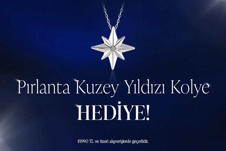 Pırlanta Kuzey Yıldızı Kolye hediye