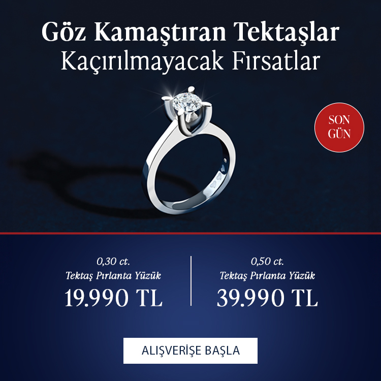 Pırlanta mücevher alışverişinizde ilk üyeliğe özel 1.000 TL hediye indirim çeki! Yüzük, kolye, küpe, bilekliklerde Blue Diamond ayrıcalığını keşfedin.                                                            