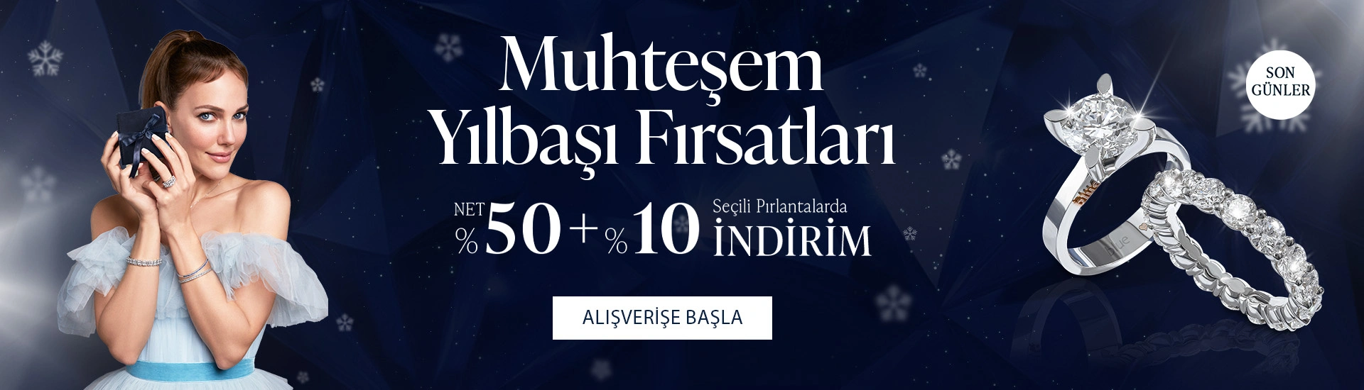 Pırlanta mücevher alışverişinizde ilk üyeliğe özel 1.500 TL hediye indirim çeki! Yüzük, kolye, küpe, bileklik, pırlanta da Blue Diamond ayrıcalığını keşfedin.                                                      