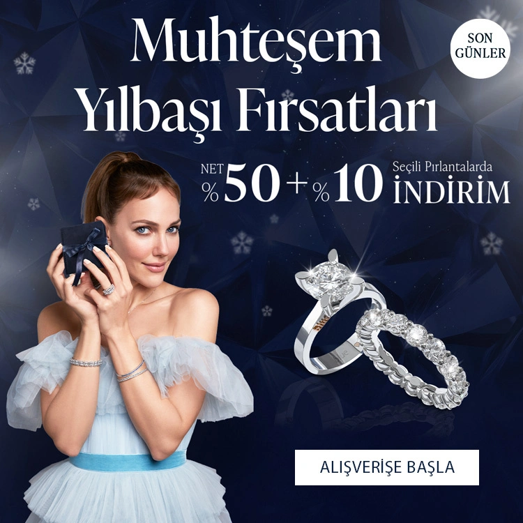 Pırlanta mücevher alışverişinizde ilk üyeliğe özel 1.500 TL hediye indirim çeki! Yüzük, kolye, küpe, bileklik, pırlanta da Blue Diamond ayrıcalığını keşfedin.                                                      