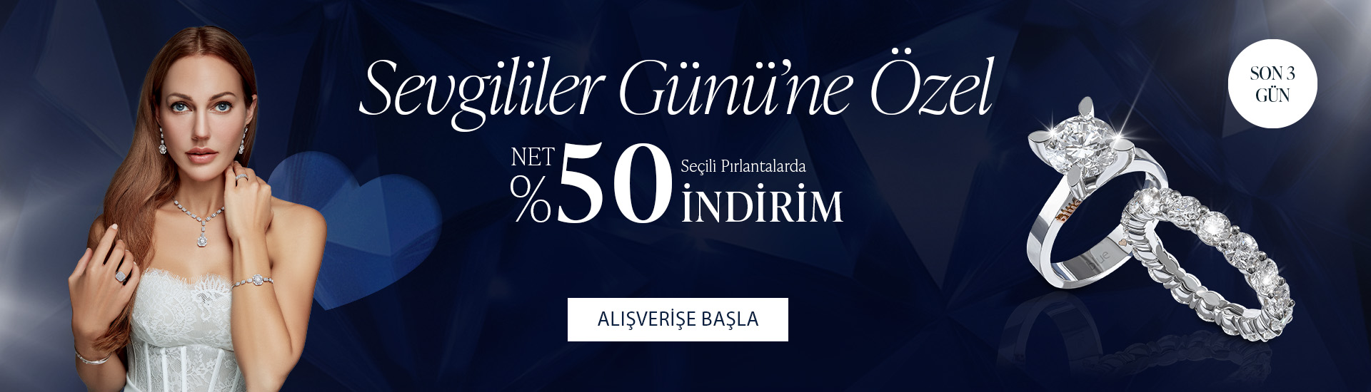 Pırlanta mücevher alışverişinizde ilk üyeliğe özel 1.500 TL hediye indirim çeki! Yüzük, kolye, küpe, bileklik, pırlanta da Blue Diamond ayrıcalığını keşfedin.                                                              