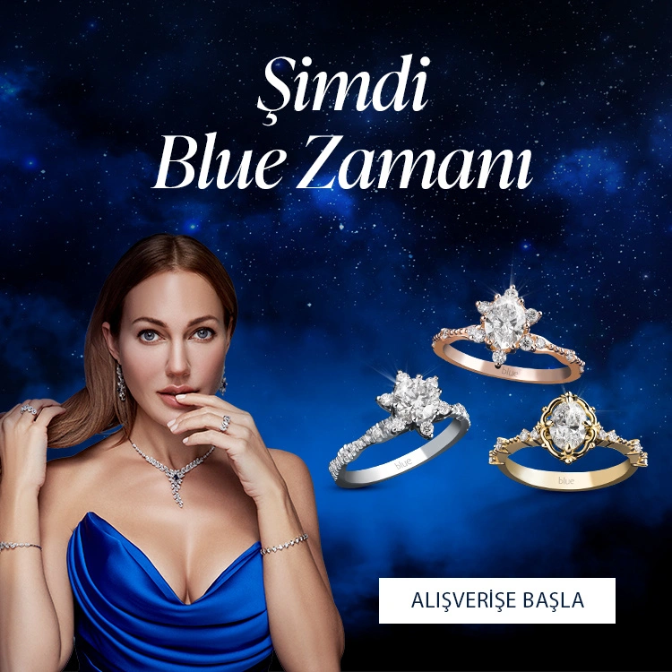 Pırlanta mücevher alışverişinizde ilk üyeliğe özel 2.500 TL hediye indirim çeki! Yüzük, kolye, küpe, bileklik, pırlanta da Blue Diamond ayrıcalığını keşfedin.                                                                                                    