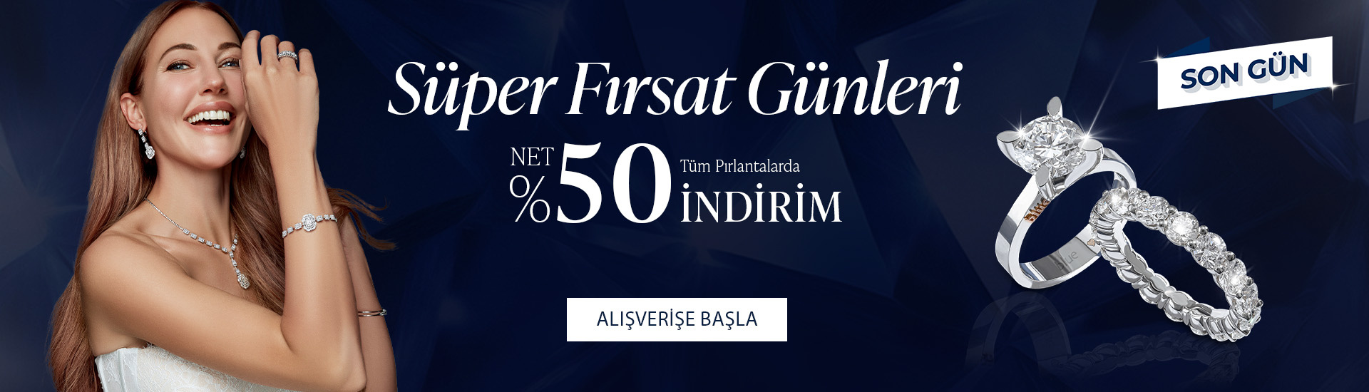 Pırlanta mücevher alışverişinizde ilk üyeliğe özel 2.500 TL hediye indirim çeki! Yüzük, kolye, küpe, bileklik, pırlanta da Blue Diamond ayrıcalığını keşfedin.                                                                          