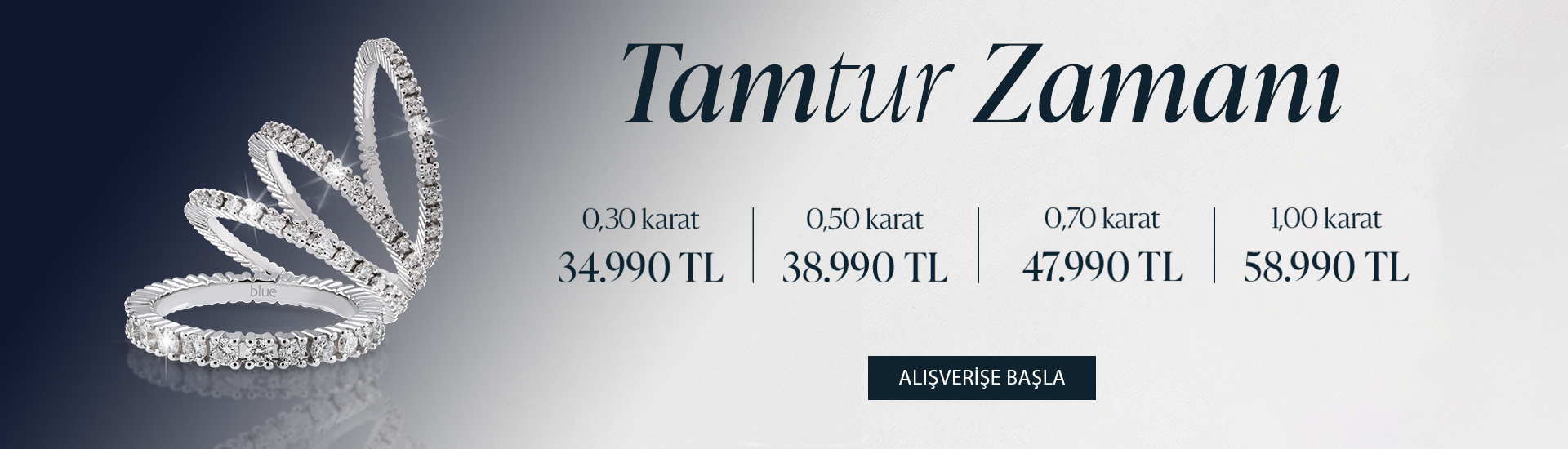Pırlanta mücevher alışverişinizde ilk üyeliğe özel 2.500 TL hediye indirim çeki! Yüzük, kolye, küpe, bileklik, pırlanta da Blue Diamond ayrıcalığını keşfedin.                                                                                                                  