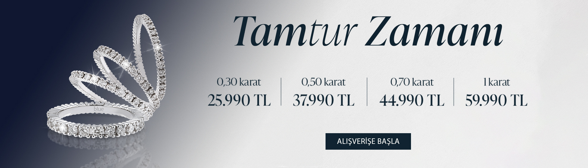 Pırlanta mücevher alışverişinizde ilk üyeliğe özel 2.500 TL hediye indirim çeki! Yüzük, kolye, küpe, bileklik, pırlanta da Blue Diamond ayrıcalığını keşfedin.                                                                                                    