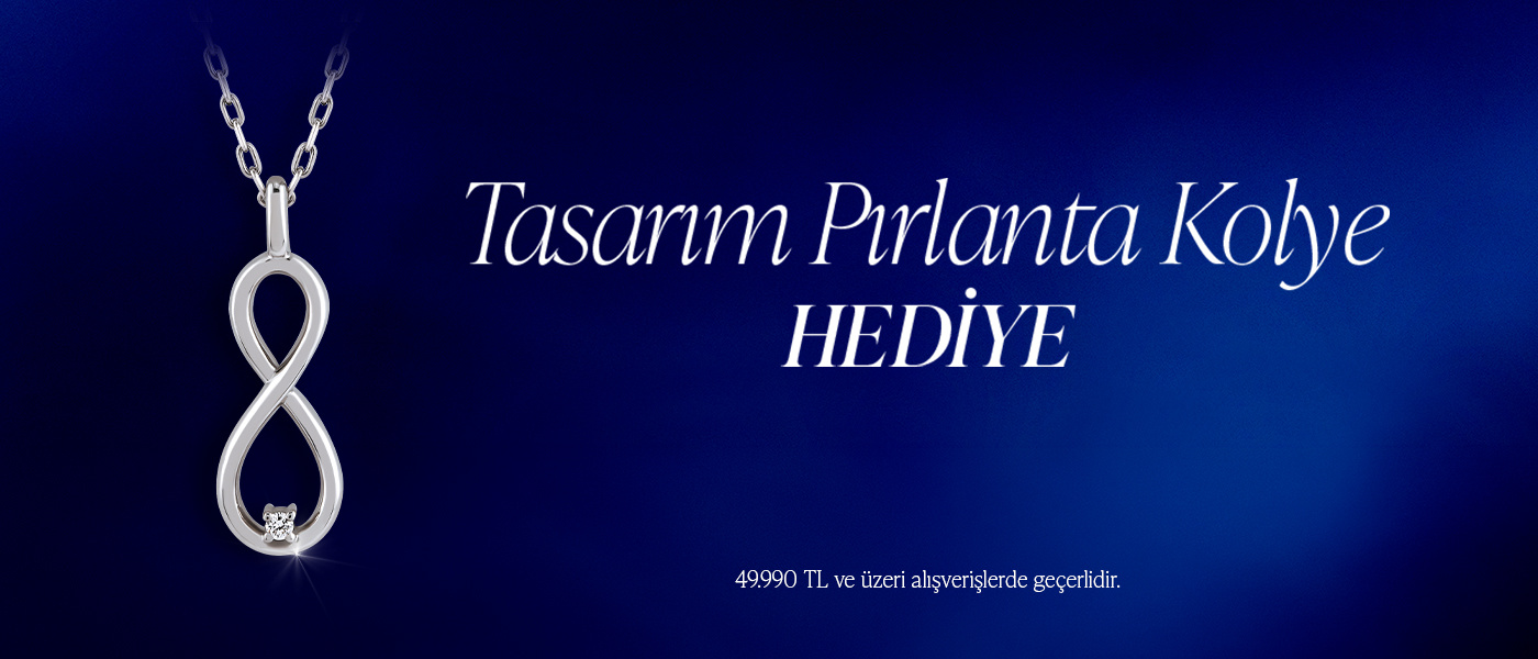 Hediye Tasarım Pırlanta Gümüş Kolye hediye