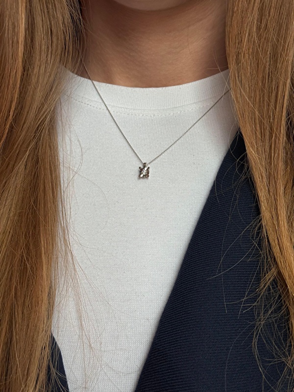 Sade şıklığı sevenler için harika bir model. Pırlantanın parlaklığı boyunda çok hoş duruyor.