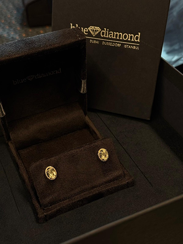 Topaz taşının canlı tonu pırlantanın ışıltısıyla birleşince küpe kulağa takıldığında çok ferah ve şık duruyor. Günlük kullanımda bile fark edilen bir zarafet sunuyor.