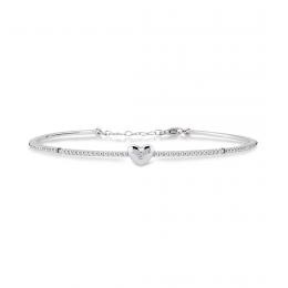 Gümüş Kalp Şans Bilekliği