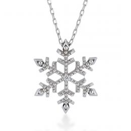 Pırlanta Kar Tanesi Kolye