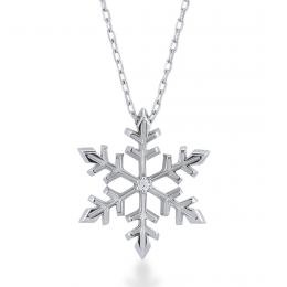 Pırlanta Kar Tanesi Kolye