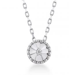 Pırlanta Gümüş Tektaş Kolye