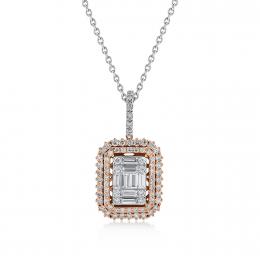 1,47 Karat Baget Pırlanta Kolye