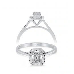 0,09 Karat Baget Pırlanta Yüzük