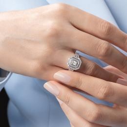 0,80 Karat Baget Pırlanta Yüzük