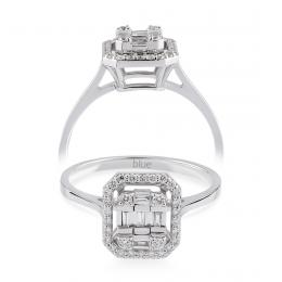 0,17 Karat Pırlanta Baget Yüzük