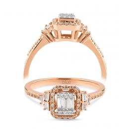 0,21 Karat Baget Pırlanta Yüzük