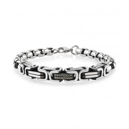 0,14 Karat Siyah Pırlantalı Erkek Bileklik