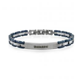 0,15 Karat Siyah Pırlantalı Erkek Bileklik