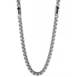 0,11 Karat Siyah Pırlantalı Erkek Kolye