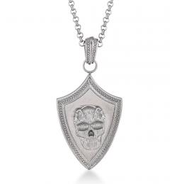 0,02 Karat Siyah Pırlantalı Erkek Kolye