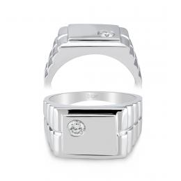 0,18 Karat Pırlantalı Erkek Yüzüğü