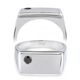 0,15 Karat Siyah Pırlantalı Erkek Yüzüğü