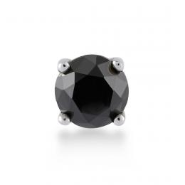 0,35 Karat Siyah Pırlanta Tek Erkek Küpe