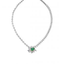 13,56 Karat Pırlantalı Zümrüt Gerdanlık