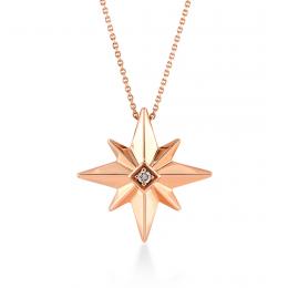 0,02 Karat Pırlanta Kuzey Yıldızı Şans Kolyesi