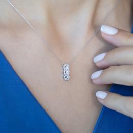 0,36 Karat Pırlanta Tasarım Tria Kolye