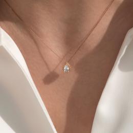 0,44 Karat Pırlanta Topaz Kolye