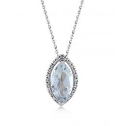 1,12 Karat Pırlanta Topaz Kolye