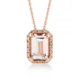 0,64 Karat Pırlanta Topaz Kolye