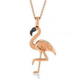 Mavi Pırlanta Flamingo Fauna Kolye