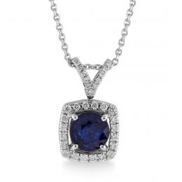 1,16 Karat Pırlanta Safir Kolye