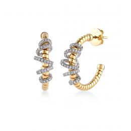 0,40 Karat Pırlanta Tasarım Halka Küpe