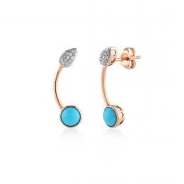 0,07 Karat Pırlantalı Tasarım Küpe