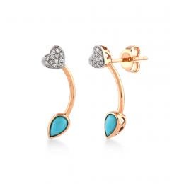 0,08 Karat Pırlantalı Tasarım Küpe