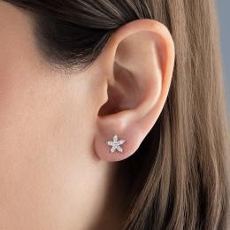 0,26 Karat Pırlanta Tasarım Küpe