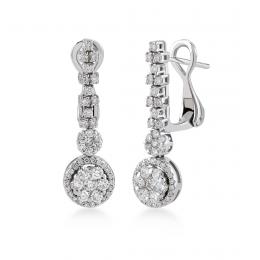 0,78 Karat Pırlanta Tasarım Küpe