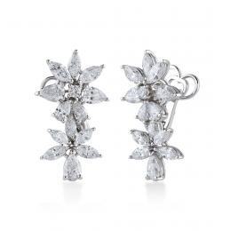 7,15 Karat Pırlanta Tasarım Küpe