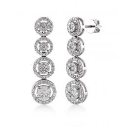 1,14 Karat Tasarım Pırlanta Küpe